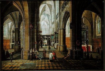 Interieur van een kerk door Pieter the Elder Neefs